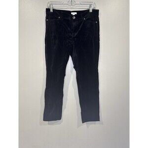 J Jill Corduroy Pants Women's 10P Black Straight Leg Casual whimsigoth preppy